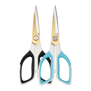 Office Scissors Stainless Steel Straight Blade Large Blue White Small Black White For Household Student Use - Product Image 3