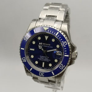 Montre de luxe pour homme avec cristal saphir, résistance à l'eau 5ATM, mouvement mécanique NH35, boîtier en acier inoxydable de 40 mm, bracelet, aiguilles lumineuses - Product Image 5