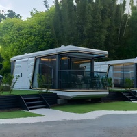 Conteneur de luxe modulaire populaire Maisons intelligentes Espace Dirigeable Capsule Grand-mère Appartement de luxe plat