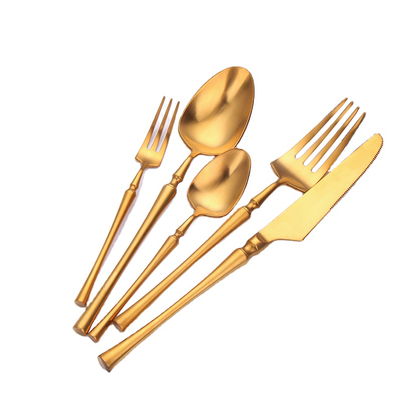 Королевский Новинка элегантный браслет из нержавеющей стали Серебристый матово-золото 18 К, 8 в винтажном стиле, набор столовых приборов