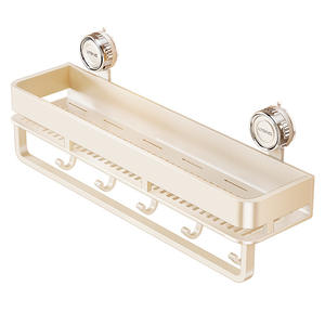 Estante de baño con ventosa Lteng, estante de almacenamiento circular de una sola capa montado en la pared, duradero, para espejo de lavabo - Product Image 4