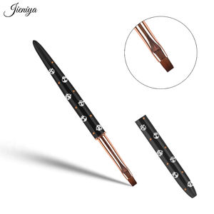 Ensemble de pinceaux à ongles pour nail art, motif crâne style <span class=keywords><strong>Halloween</strong></span>, manche en métal noir, pour peinture de lignes et de rayures, plusieurs tailles - Product Image 4