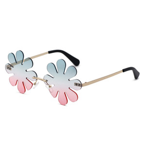 VIFF HM21395 Eight-leaf Clover Rimless High Quality Funny <strong>Party</strong> Shade <strong>Glasses</strong> - Product Image 2
