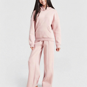 Sweats à capuche de marque personnalisés pour filles Impression bouffante Motif Sport Rose Sport Sweat à capuche overhead pour filles - Product Image 3