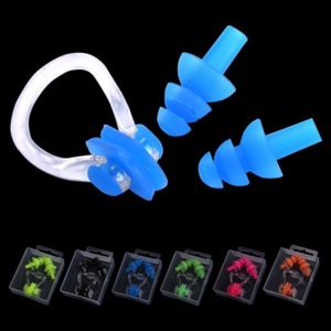 Lunettes de natation avec bouchons d'oreilles et pince-nez, anti-buée, sans fuite, protection UV, pour femmes et hommes - Product Image 6