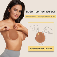 Usine de couvre-mamelon en silicone Produit en forme d'oreille de lapin Soutien-gorge Adesivo naturel sans bretelles et sans trace Soportes Adhesivos Silicona