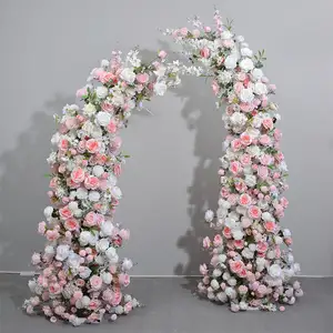 D-HORN001 Customized Wedding Decoration Supplies Wedding Arch Flowers Greenery Wedding Flowers Arch Backdrop For Ceremony Decor
