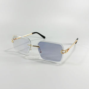 Homens ou Mulheres Óculos De Sol Fotocromático New Cutting Edge Cor Mudando Lentes Cinza Rimless Quadro Óculos De Sol UV400 - Product Image 2