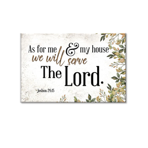 "Yo y <span class=keywords><strong>mi</strong></span> casa" - Josué 24:15 - Impresiones en <span class=keywords><strong>lienzo</strong></span> personalizadas para arte mural cristiano del hogar - Product Image 2
