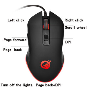 เมาส์เล่นเ<span class=keywords><strong>ก</strong></span>มแบบมีสาย USB พร้อมเมาส์ RGB เรืองแสงสำหรับแข่ง<span class=keywords><strong>ก</strong></span>ิน<span class=keywords><strong>ไก่</strong></span> - Product Image 5