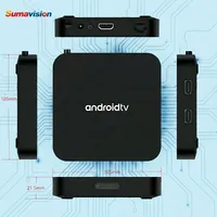 Décodeur 4K 2G+8G 4K Quad Core HDR/H265 Android 9 TV Box avec télécommande vocale OTT Garantie 12 mois