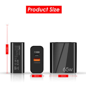 65 واط PD نيتريد الغاليوم شاحن سريع صغير PD + QC3.0 المملكة المتحدة محول الاتحاد الأوروبي الولايات المتحدة المملكة المتحدة شاحن الجدار لاستخدام الهاتف المحمول - Product Image 6