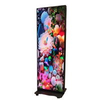 Panel Layar LED Digital GOB P1.5, Billboard Lipat Berdiri, 55-inci 1200cd untuk Pusat Perbelanjaan Dalam Ruangan dan Lift