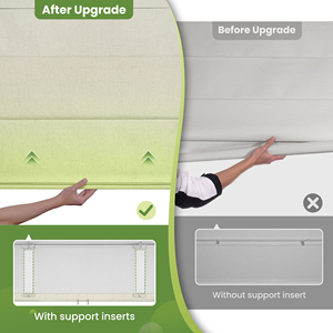 ستائر رومانية بدون حفر أو أدوات، ستائر تعتيم بدون حبال سهلة التركيب للنوافذ - Product Image 6