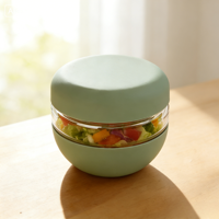 Contenants de stockage alimentaire en verre borosilicate de 16 oz, style européen, avec couvercles hermétiques, anti-fuite, anti-déversement, pour les repas à emporter, la préparation de salades