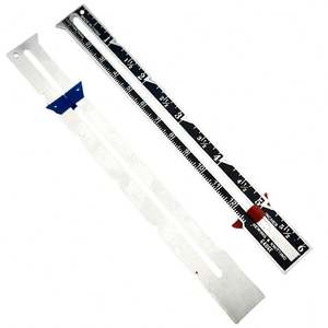 Règle à tête plate en aluminium pour la couture Règle manuelle pour patchwork Positionnement Bouton de mesure Bord Ligne parallèle Diy - Product Image 4