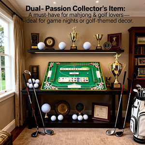 Juego Completo <span class=keywords><strong>de</strong></span> Mahjong Americano, 160 Fichas, Tema Verde Golf Masters, para *Noches <span class=keywords><strong>de</strong></span> Juego y Fiestas*, con Bolsa <span class=keywords><strong>de</strong></span> Almacenamiento y Tapete <span class=keywords><strong>de</strong></span> Juego - Product Image 6