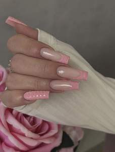 <span class=keywords><strong>Uñas</strong></span> Postizas Clásicas Francesas con Punta en Blanco, Línea de Sonrisa en Base Rosa Natural, <span class=keywords><strong>Elegantes</strong></span> <span class=keywords><strong>Uñas</strong></span> Postizas <span class=keywords><strong>Cortas</strong></span> y Medianas - Product Image 5