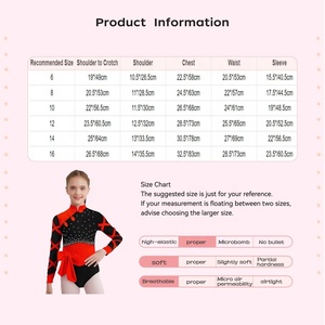 Traje de Gimnasia Estilo Chino para Niñas de 6 a 16 Años, Leotardo con Cinturón para Presentaciones, Patinaje Artístico y Espectáculos - Product Image 6