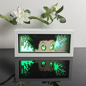 Boîte à lumière LED d'anime, entrepôt américain en stock, lumière verte brillante, personnage 3D, décoration lumineuse, art mural pour <span class=keywords><strong>chambre</strong></span> d'<span class=keywords><strong>otaku</strong></span>, livraison rapide aux États-Unis - Product Image 2