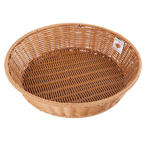 Cesta Redonda de Imitación de Ratán 860 Color Café, Ecológica, para Almacenamiento de Alimentos y Frutas, para Uso en Restaurantes y Hoteles - Product Image 5