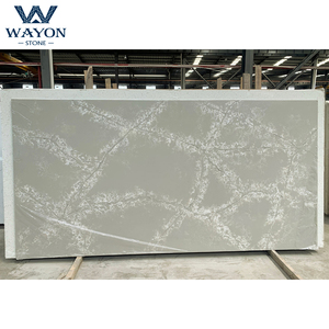 Plaque <span class=keywords><strong>de</strong></span> pierre artificielle, calacata, Quartz, vanité, <span class=keywords><strong>comptoir</strong></span>, marbre, pierre <span class=keywords><strong>de</strong></span> Quartz blanche, plancher et <span class=keywords><strong>banc</strong></span> <span class=keywords><strong>de</strong></span> cuisine, dessus gris - Product Image 2