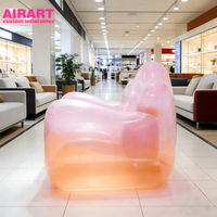 Canapé gonflable en forme de nuage rose pour la décoration de festival de musique, modèle de canapé-lit gonflable personnalisé pour la publicité dans le salon