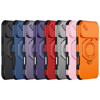 Coque antichoc 2-en-1 avec béquille et protection d'objectif coulissante pour iPhone 17 Pro Max
