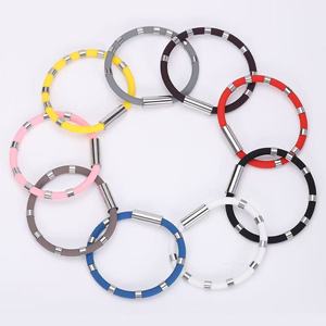 Silicone <b>Exercise</b> <b>Band</b> 8 Ring Enhanced Pink Waterproof For Pregnancy And Sports Wear - Product Image 4