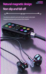 BL370 <span class=keywords><strong>Casque</strong></span> Sans Fil Sportif et Extérieur à Tour de Cou, <span class=keywords><strong>Anti</strong></span>-Perte, Écran LED, Style Magnétique, pour Karaoké et Chant en Direct - Product Image 5