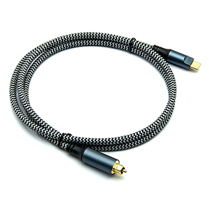 Neues Optisches Audio-Kabel USB-C auf Toslink Adapter für Mobiltelefon und Computer mit PVC-Geflechtmantel - Product Image 2