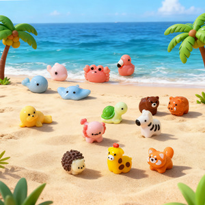 Accessoires en résine mignons en forme de mini-animaux marins, décorations DIY pour paysages, petits ornements pour voiture et bureau - Product Image 2