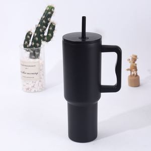 <b>40oz</b> Travel Car H4.0 <b>Handle</b> <b>Tumbler</b> Vacuum Mug Lid Straw Non-Slip Base OEM ODM Custom Brand - Product Image 1