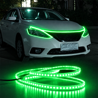 Feux de jour LED 150 cm à défilement lumineux pour capot de voiture, éclairage décoratif DRL, lampe d'ambiance décorative pour capot moteur 12V