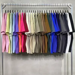 Custom Design Men Streetwear Oversized Blank Plain DTG DTF Silk Screen Printed 100% Cotton Heavyweight 230GSM Summer T Shirt