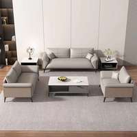 Canapé-lit convertible trois places en tissu, style nordique minimaliste, sans cadre, compressé sous vide, avec coussins décoratifs en mousse compressée