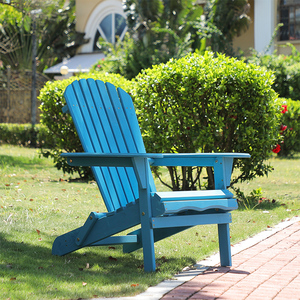 Set di Sedie Adirondack Pieghevoli <span class=keywords><strong>in</strong></span> Legno, Design Moderno, Colore Naturale e Bianco, Arredamento da Esterno per Patio, Giardino, <span class=keywords><strong>Spiaggia</strong></span>, Terrazza, Impermeabile - Product Image 4