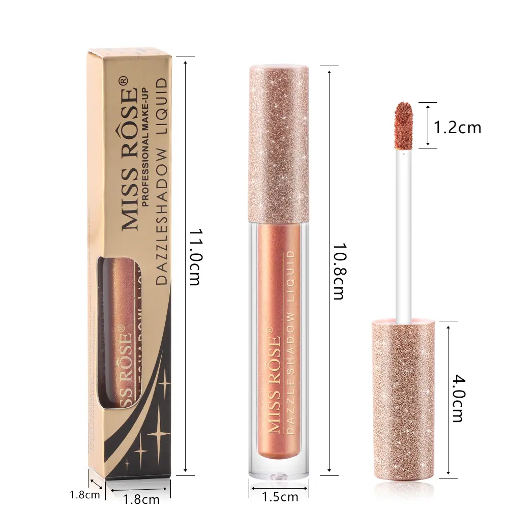 MISS Rose Wholesale Makeup Products 12 Colors Glitter Eyeshadow Eye Shadow Liquid Dark Beauty Makeup 4g High Quality Eye Shadow