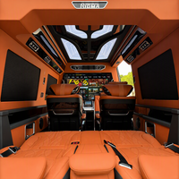 Kit de conversion de luxe pour Mercedes Sprinter, sièges capitaine orange, écran TV motorisé, plafonnier nid d'abeille, configuration 4+2, OEM