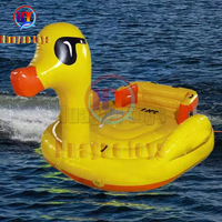 Bateau remorquable à eau le plus durable commercial bateau de canard jaune gonflable canapé flottant canapé d'eau bateau de ski nautique à vendre