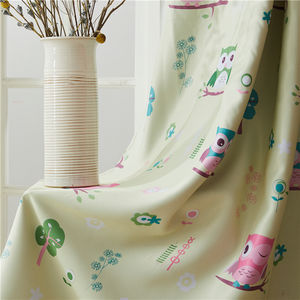 En gros Bleu Belle Impression <span class=keywords><strong>Style</strong></span> Chambre D'enfant Pleine Ombrage Tirer Plissé Ruban Personnalisé Polyester Rideaux Occultants// - Product Image 3