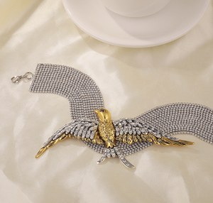 Exaggerated Fashion Flying Bird <strong>Swallow</strong> Multi-layered Full Diamond Choker Niche Hot Girl <strong>Necklace</strong> - Product Image 3