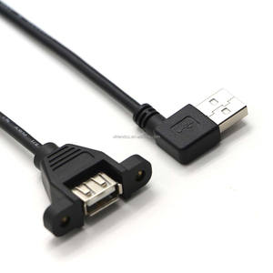 Cable de Extensión USB 2.0 para Montaje en Panel, 1M, PVC, Macho a Hembra, Cable de Datos, Personalización Disponible - Product Image 3