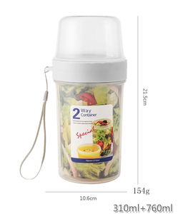 Nhà bếp Container 150 + 150ml/150 + 330ml/310 + 360ml/310 + 560ml/310 + 760ml hai lớp nhựa tươi giữ thực phẩm kín hộp lưu trữ - Product Image 6