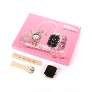 A58plus <span class=keywords><strong>Smartwatch</strong></span> Ladies Golden Quartz Chain Juegos de regalo de lujo Box A39 Mini A60 A61 A58 Plus <span class=keywords><strong>Mujer</strong></span> Reloj inteligente para <span class=keywords><strong>mujer</strong></span> - Product Image 3