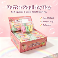 Jouet anti-stress souple et croustillant en forme de bloc de beurre à presser, avec son de craquellement, vente en gros