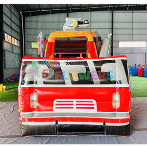 Grand château gonflable commercial extérieur de <span class=keywords><strong>camion</strong></span> de pompiers de zamek de dmuchany avec la glissière pour la <span class=keywords><strong>location</strong></span> de partie - Product Image 5