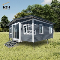 Maison conteneur de luxe extensible de 40 pieds, étanche, design moderne, préfabriquée à double aile, pour logements annexes