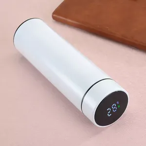 แก้วเก็บความร้อนแบบมีจอแสดงอุณหภูมิ LED ขนาด 500 มล. สแตนเลสสตีล พร้อมที่กรองชา  โลโก้สั่งทำได้ - Product Image 4