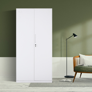 Modern Design Steel Office Storage File Cabinet 2 Swing Doors Adjustable <b>Metal</b> Filing <b>Wardrobe</b> for School Home Hospital - Product Image 2